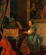 A Lady Seated at a Virginal Johannes Vermeer